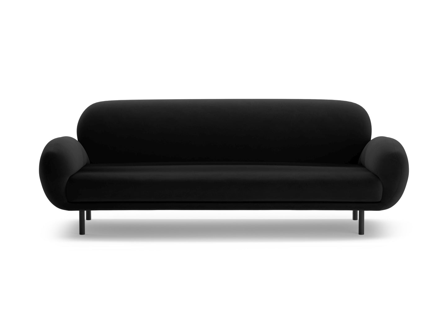 Sofa Samt Schwarz Poppy — Wohnbeispiel