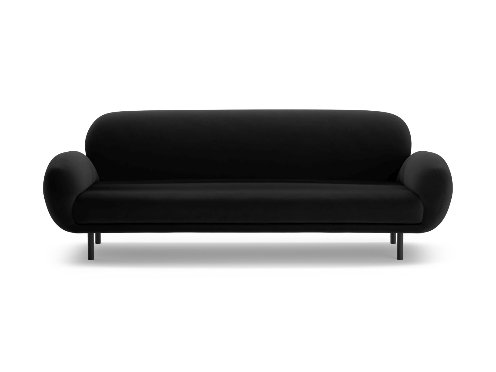 Sofa Samt Schwarz Poppy — Wohnbeispiel