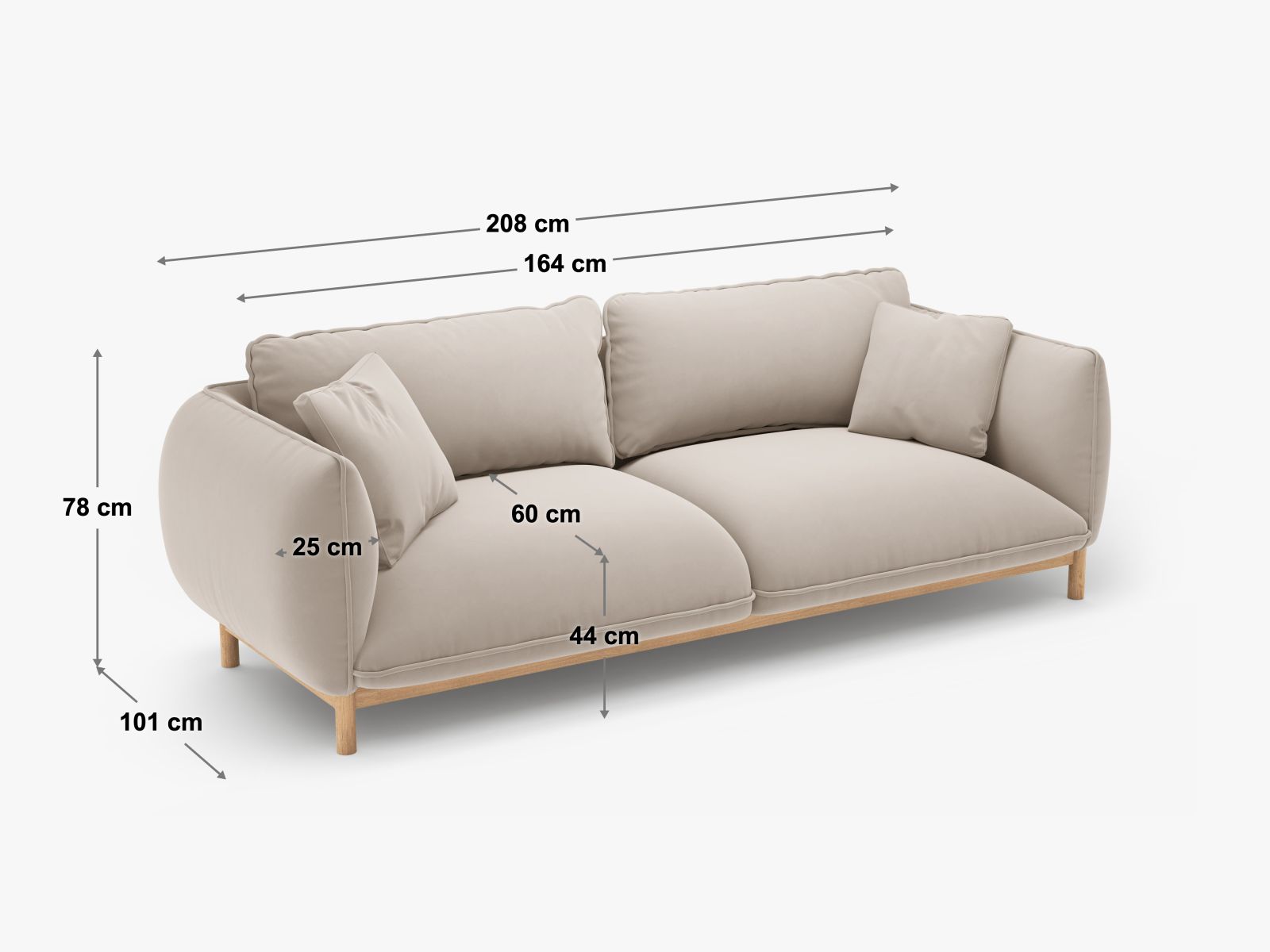 Sofa Strukturstoff Auburn Ada — Ansicht 5