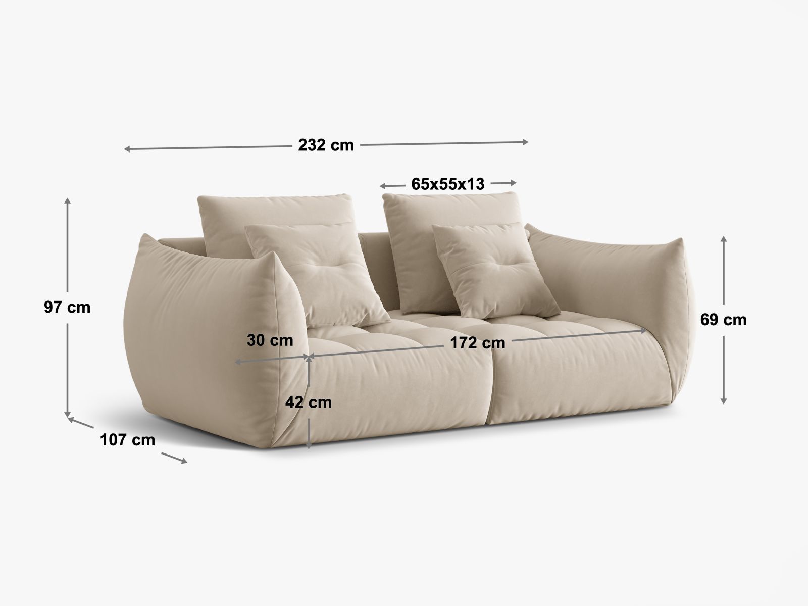 Sofa Strukturstoff Auburn Bloom — Ansicht 4