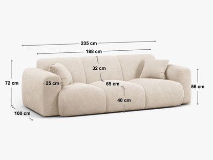 Sofa Chenille Anthrazit Molino — Ansicht 4