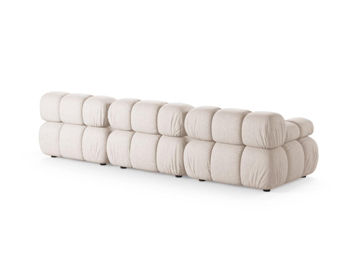 Sofa Strukturstoff Beige Bellis — Detailansicht