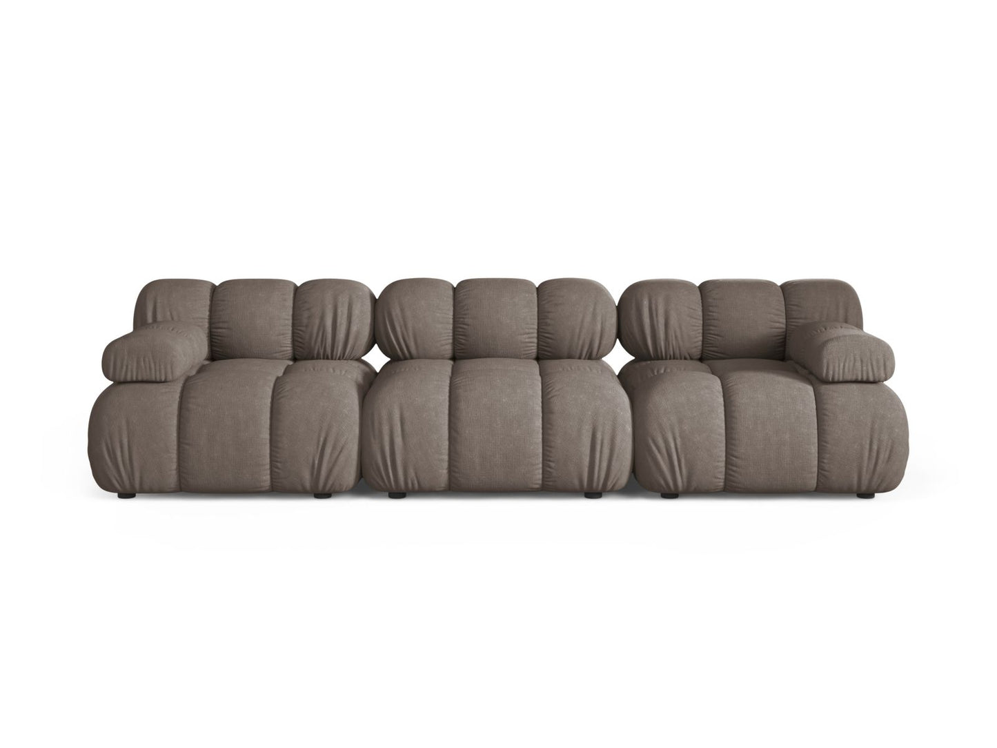 Sofa Strukturstoff Beige Bellis — Cappuccino