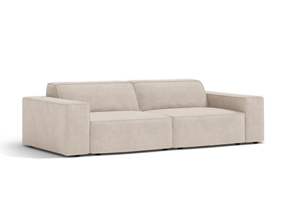 Sofa Strukturstoff Beige Jodie — Wohnbeispiel