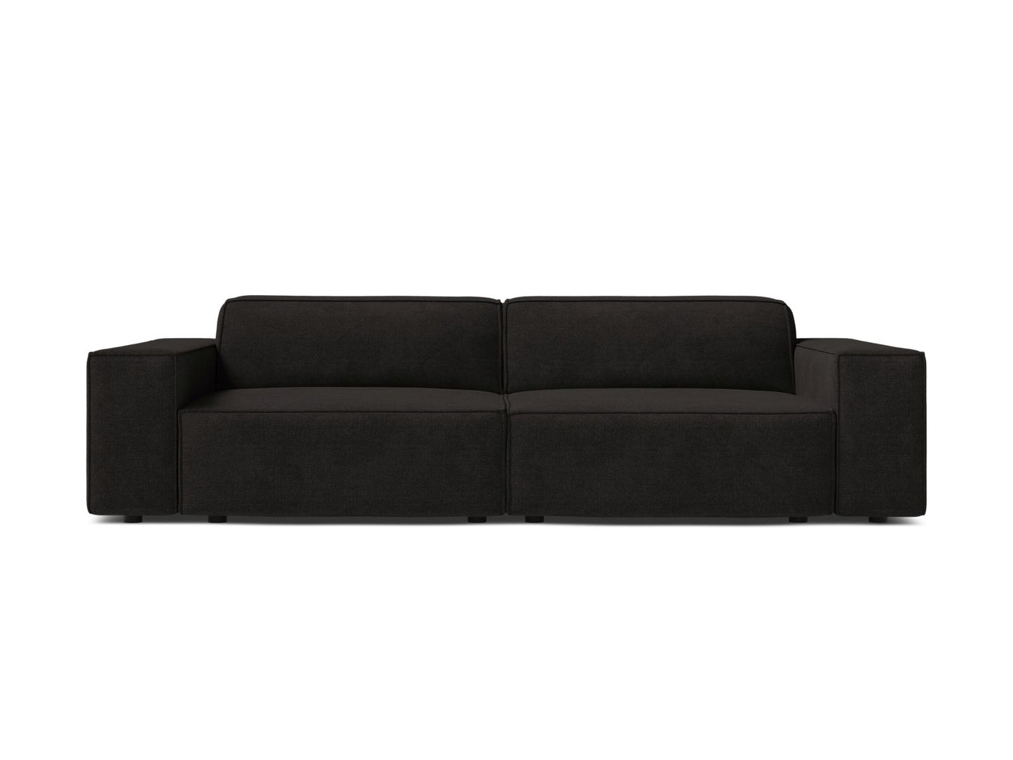 Sofa Strukturstoff Beige Jodie — Black