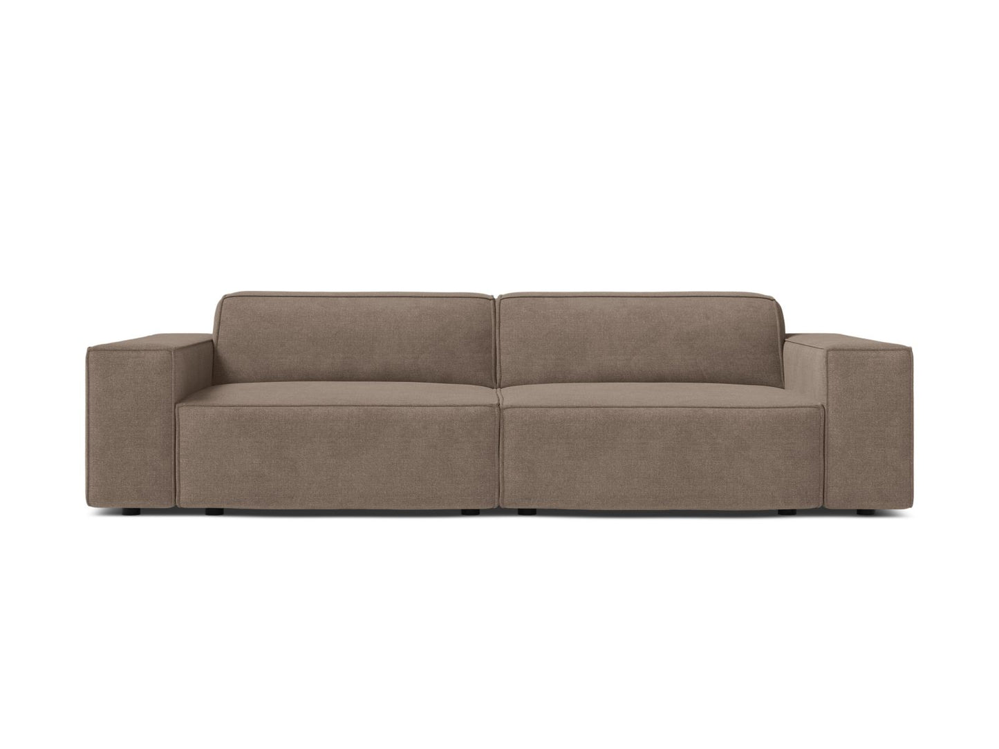 Sofa Strukturstoff Beige Jodie — Cappuccino