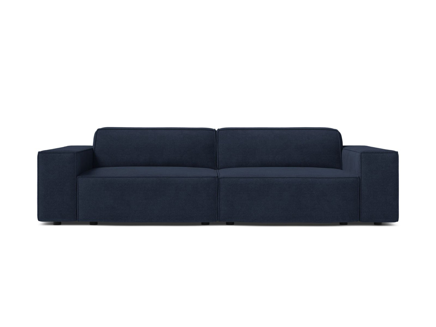 Sofa Strukturstoff Beige Jodie — Navy Blue