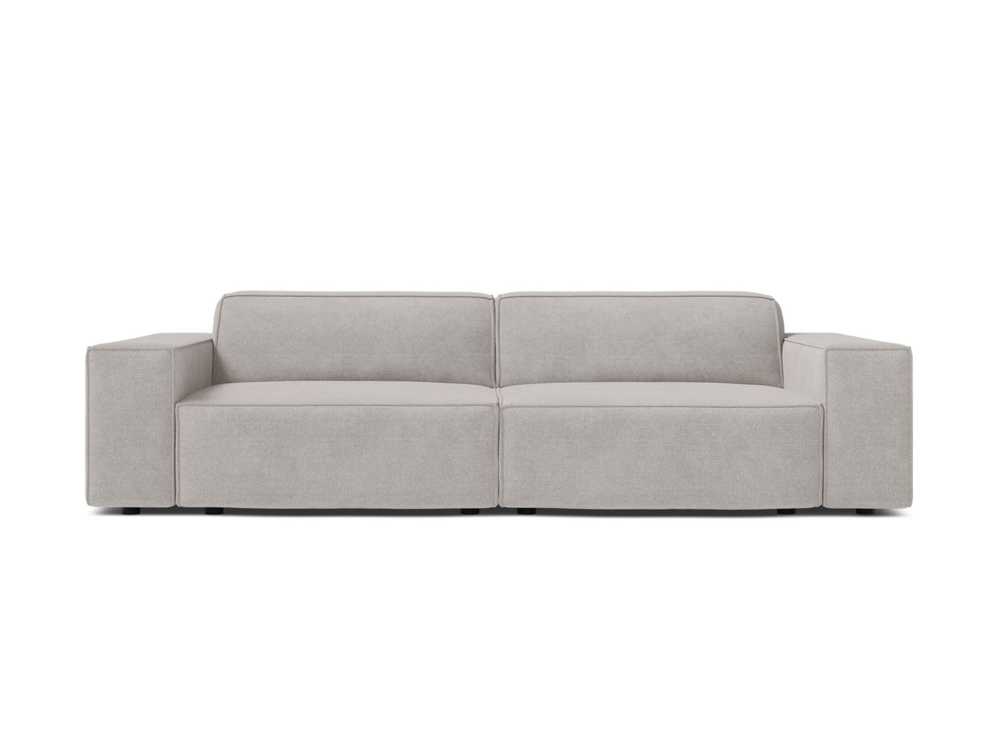Sofa Strukturstoff Beige Jodie — Light Grey