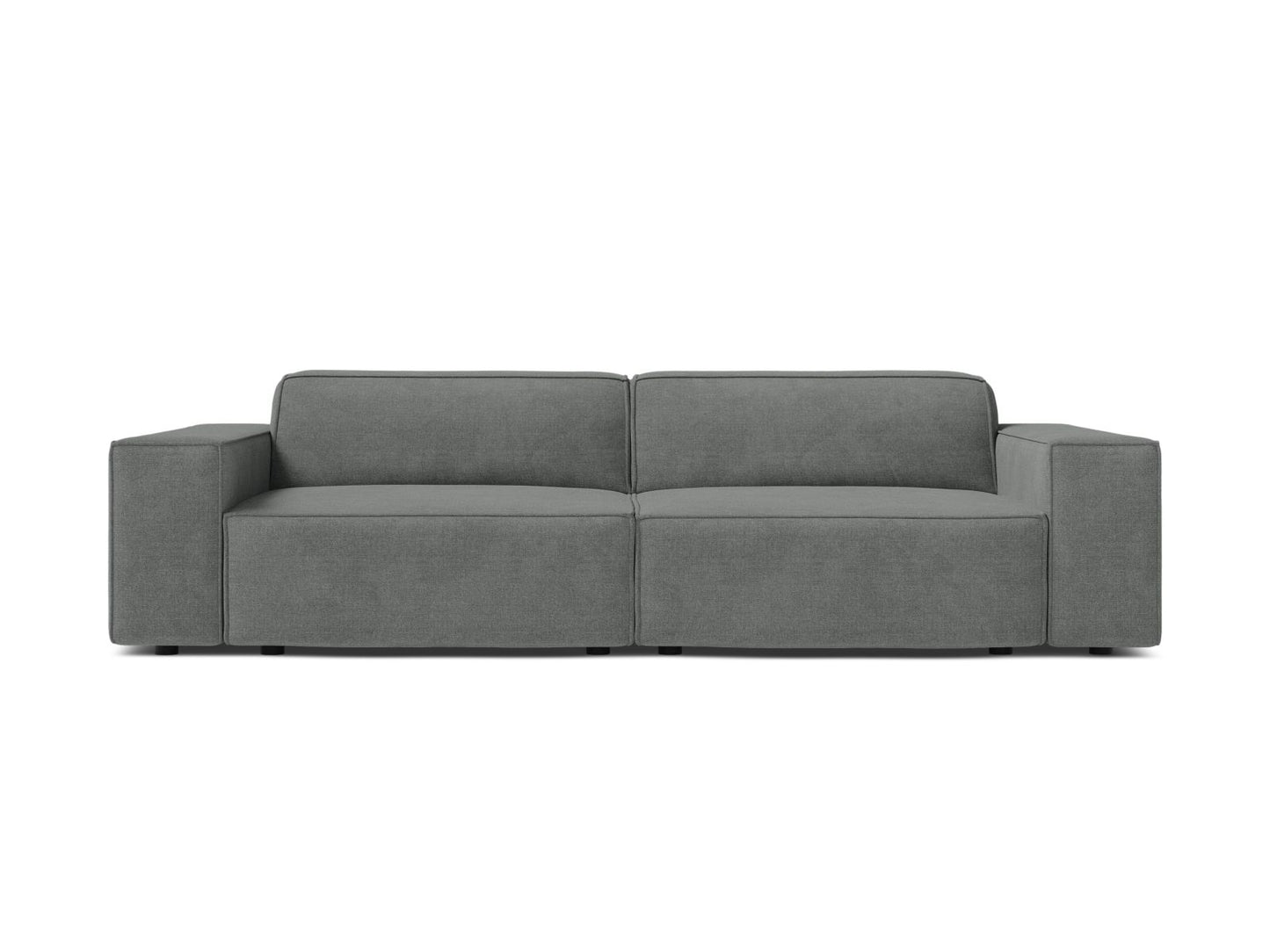 Sofa Strukturstoff Beige Jodie — Grey