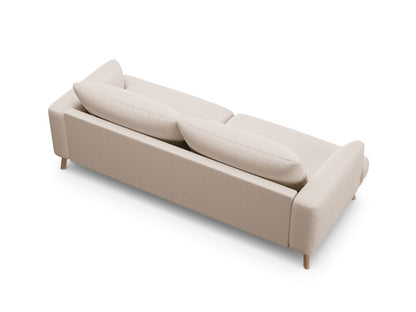 Sofa Strukturstoff Beige Naomi — Detailansicht