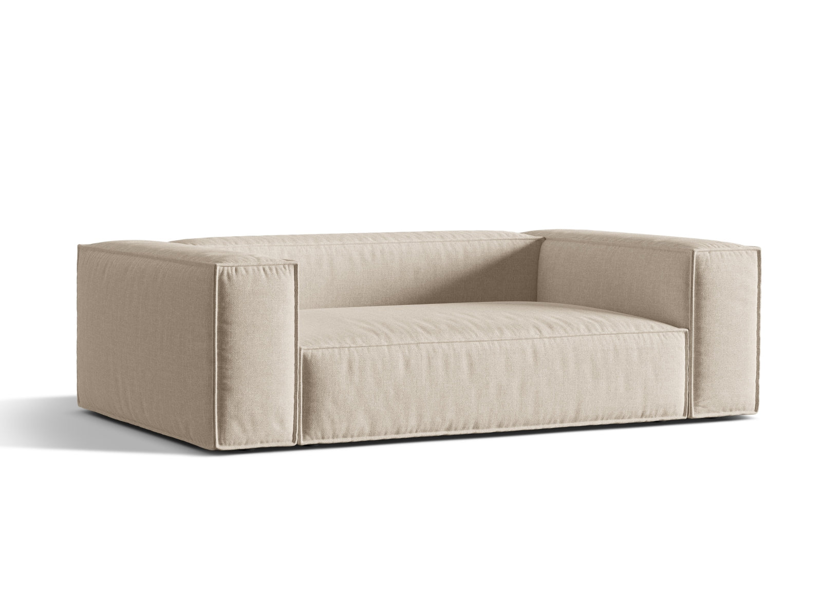 Sofa Strukturstoff Beige Nuria — Detailansicht
