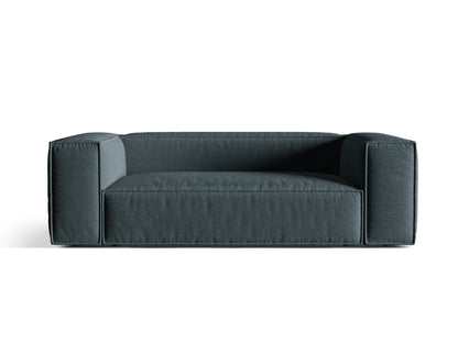 Sofa Strukturstoff Beige Nuria — Deep Petrol