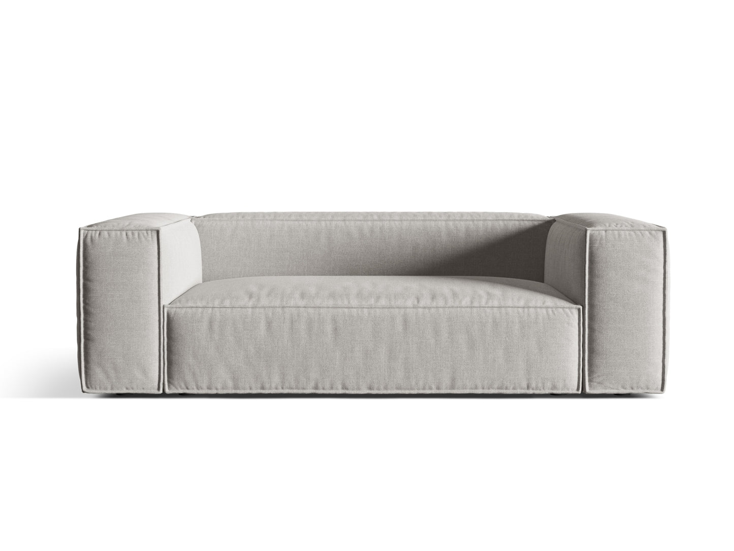 Sofa Strukturstoff Beige Nuria — Light Grey