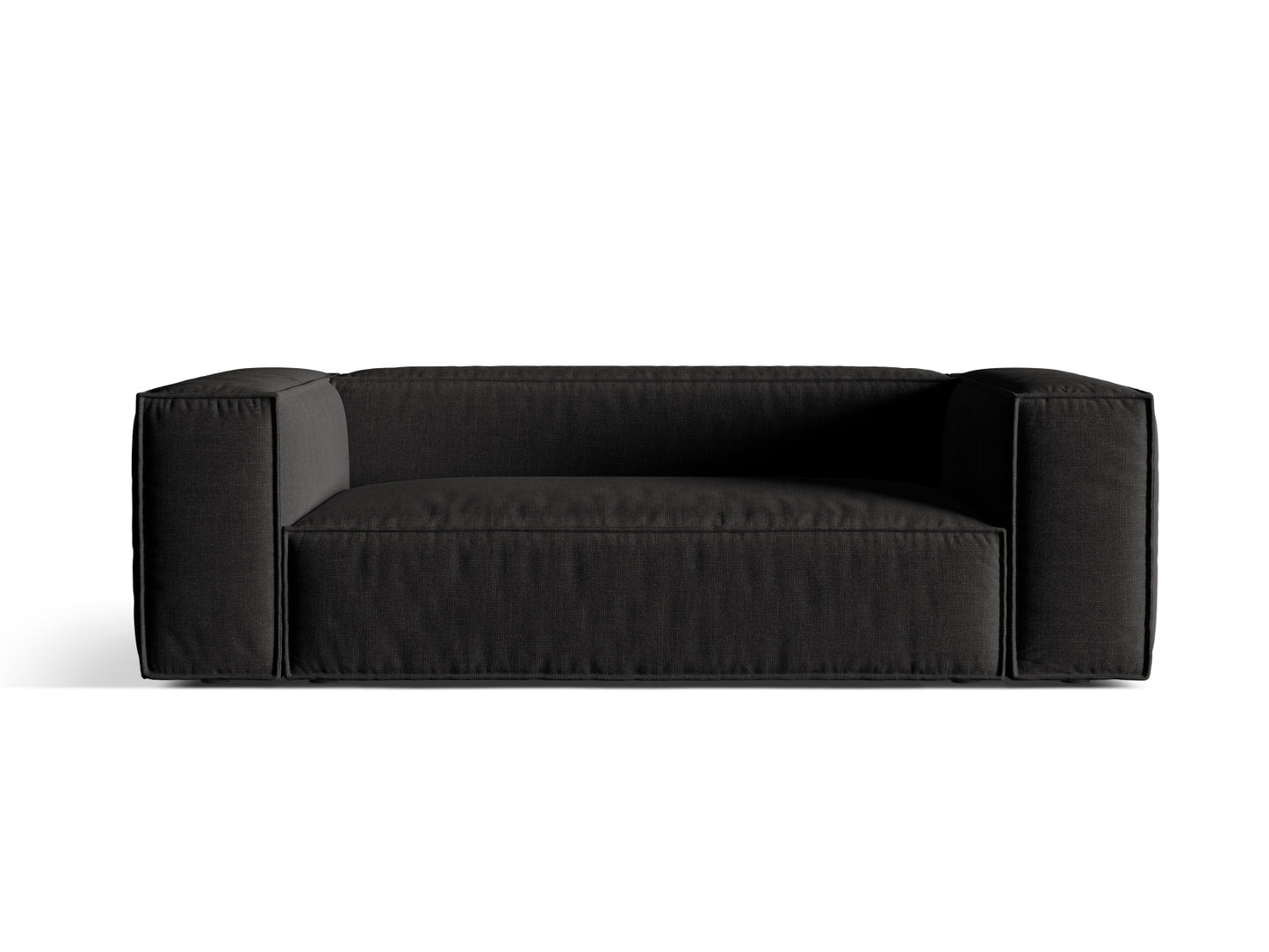 Sofa Strukturstoff Beige Nuria — Black