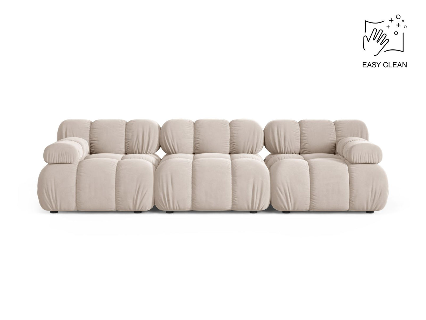 Sofa Samt Beige Bellis — Light Beige