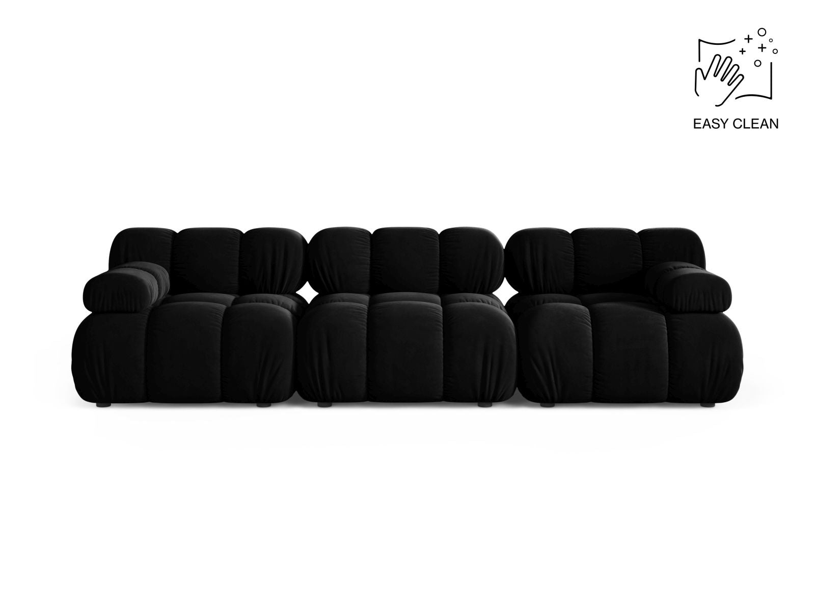 Bellis Modular Sofa, 3 Seats, 282x94 cm — Black