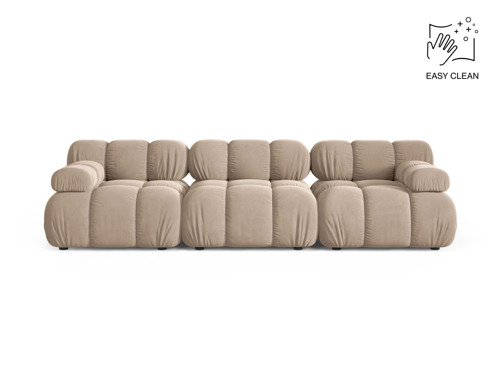 Sofa Samt Beige Bellis — Beige