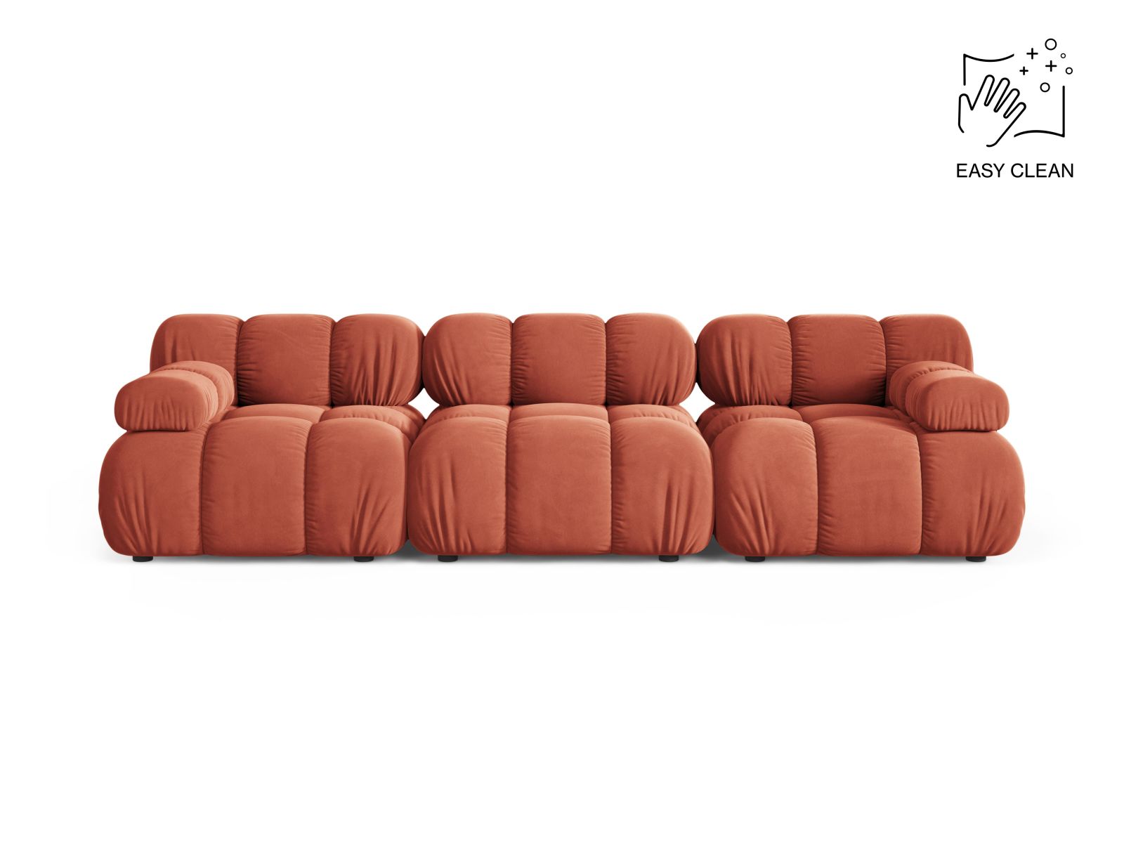 Bellis Modular Sofa, 3 Seats, 282x94 cm — Coral