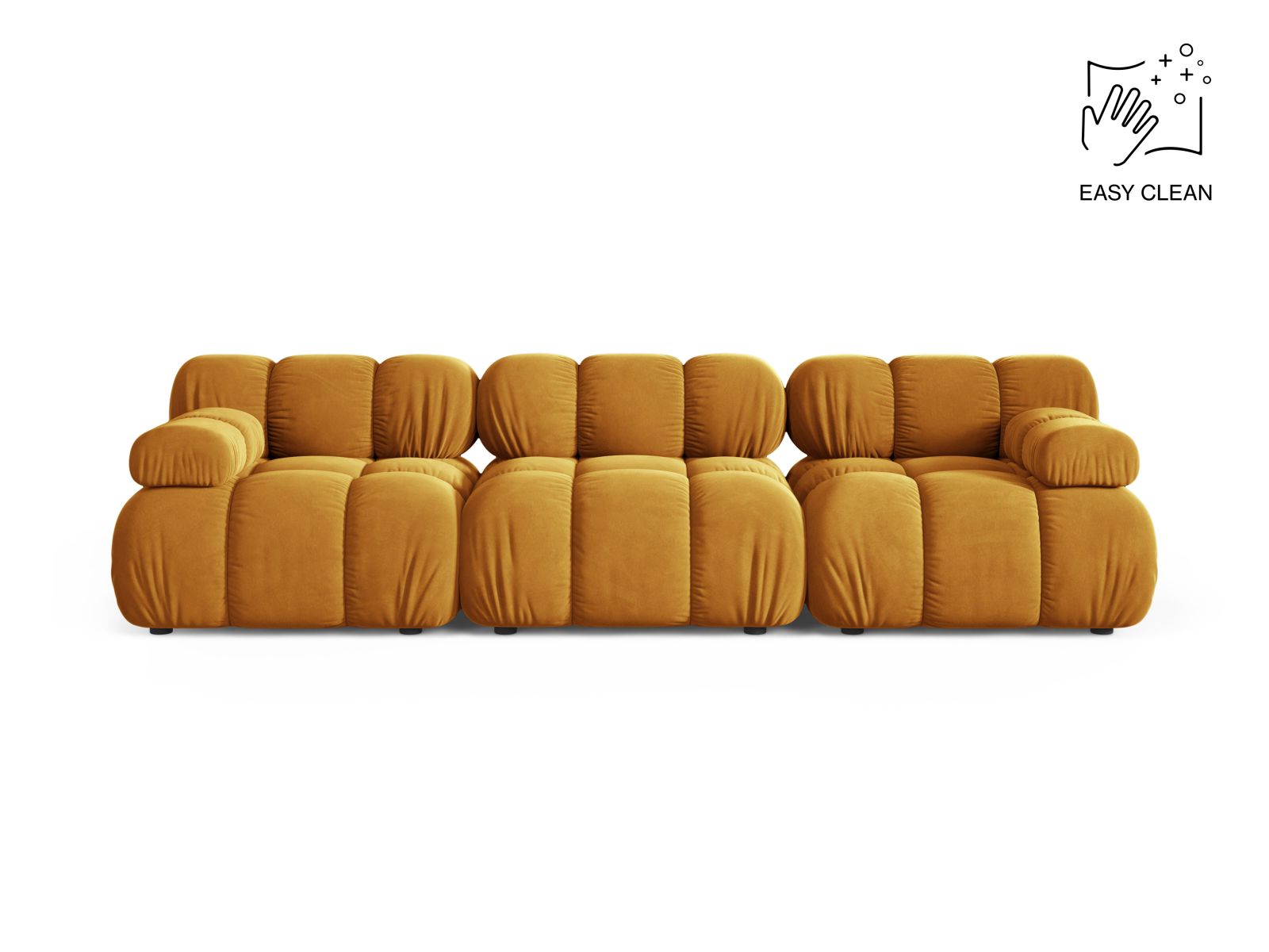 Bellis Modular Sofa, 3 Seats, 282x94 cm — Yellow