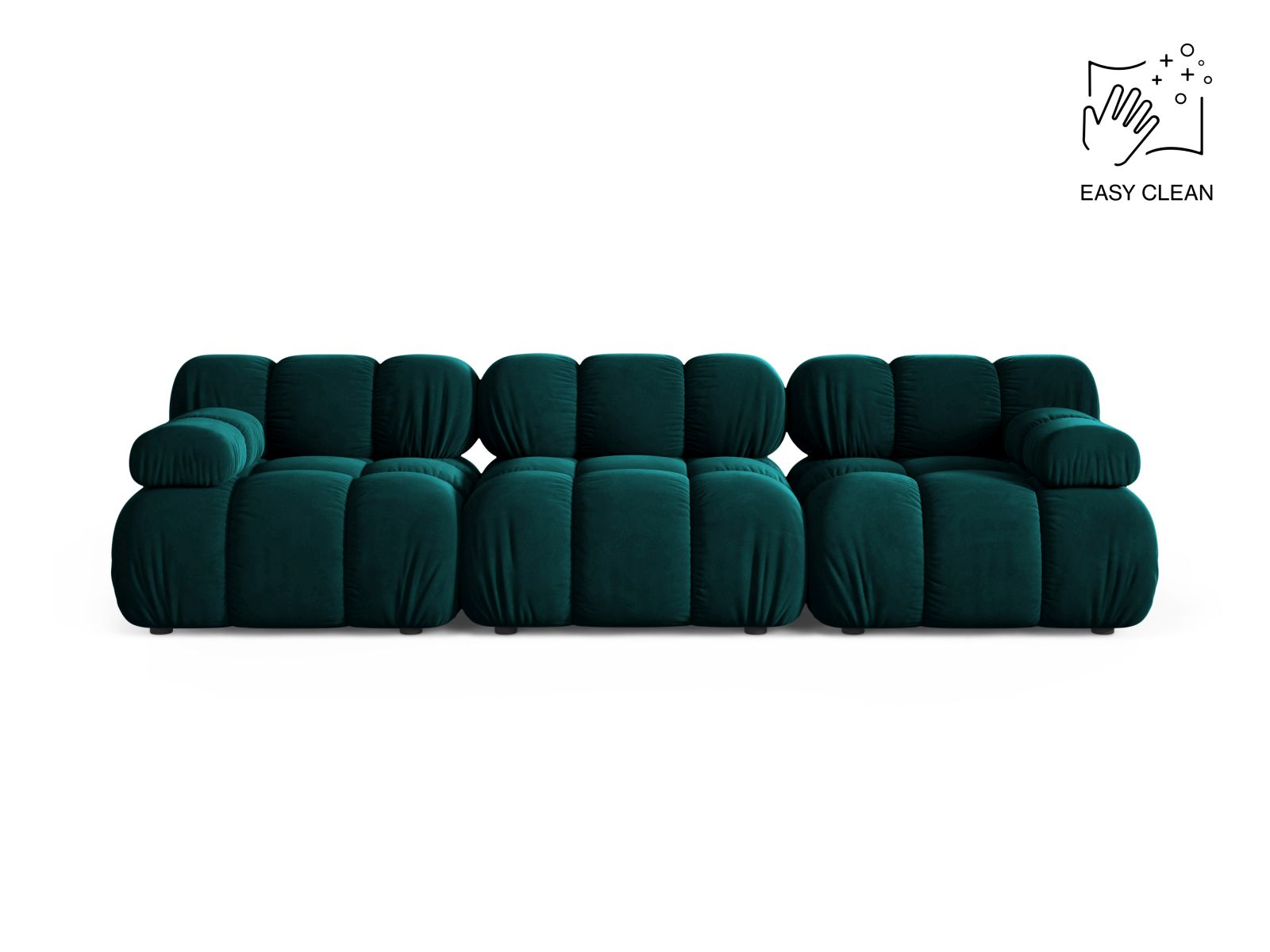 Bellis Modular Sofa, 3 Seats, 282x94 cm — Deep Petrol