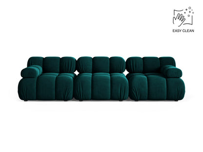 Sofa Samt Beige Bellis — Deep Petrol