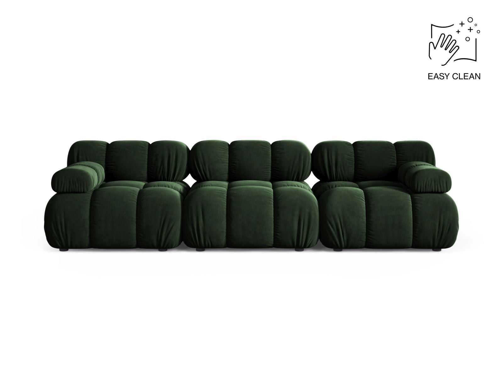 Bellis Modular Sofa, 3 Seats, 282x94 cm — Bottle Green