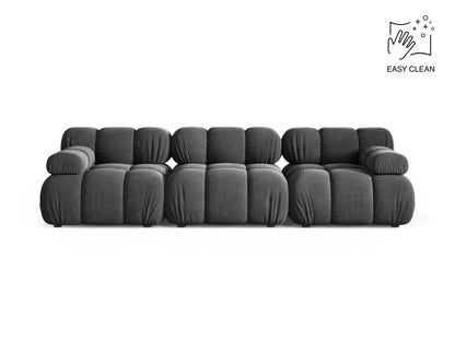 Sofa Samt Beige Bellis — Grey