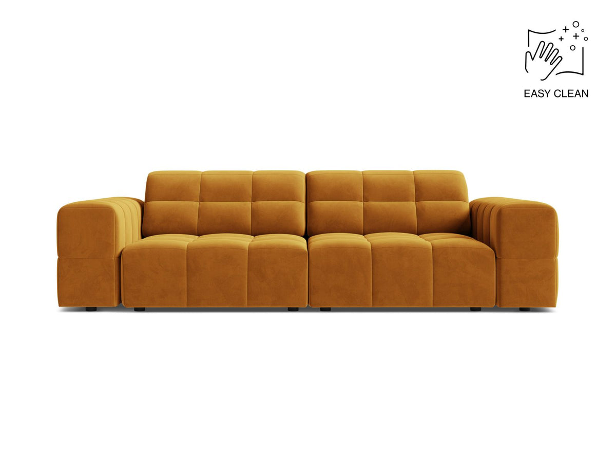 Jennifer Sofa, 3 Seats, 212x102 cm — Yellow