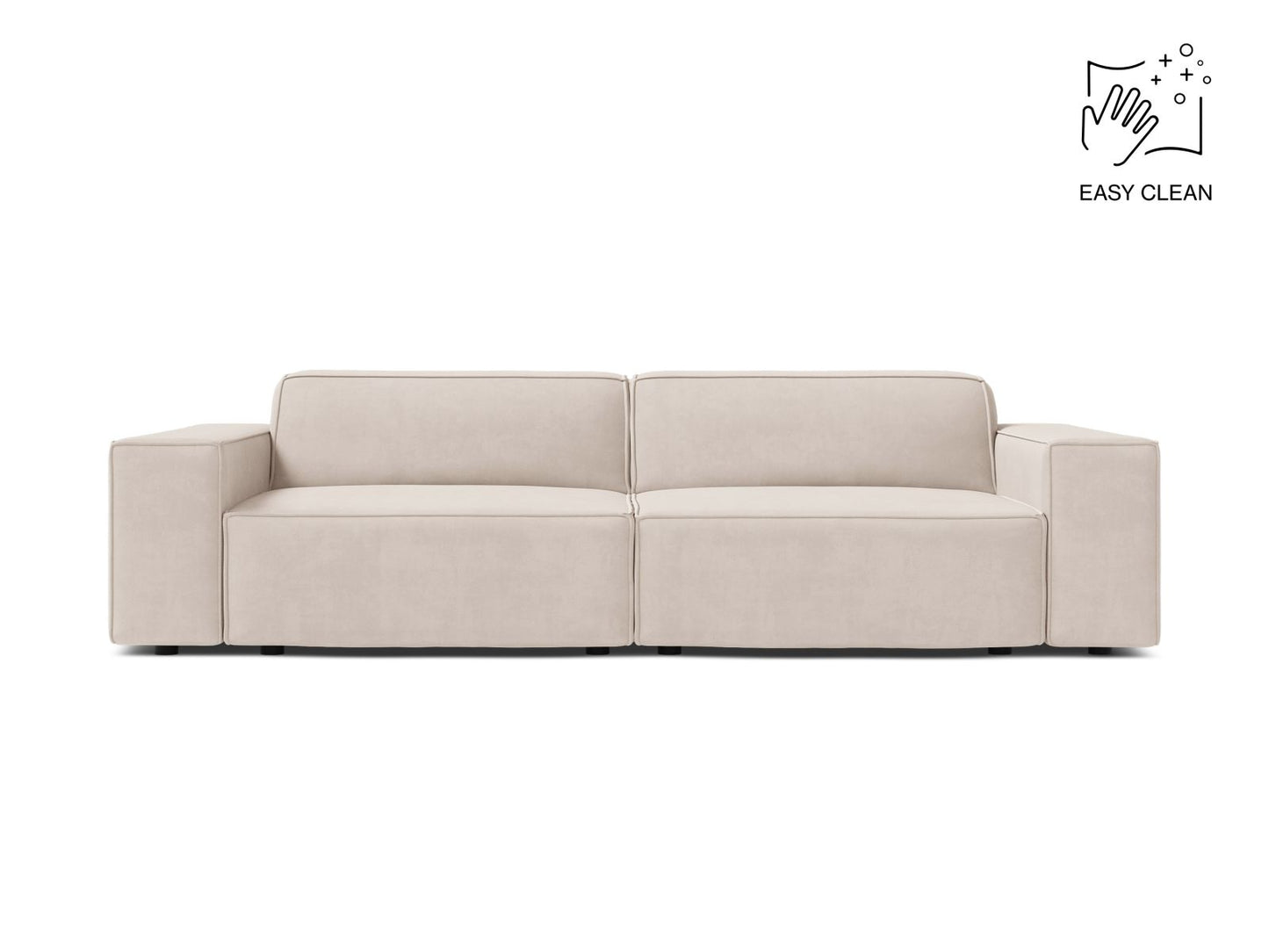 Sofa Samt Beige Jodie — Light Beige