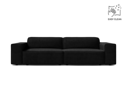 Sofa Samt Beige Jodie — Black