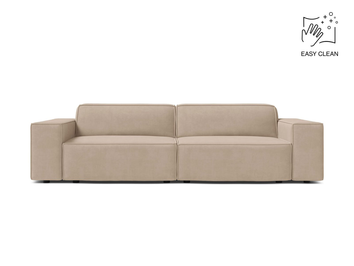 Sofa Samt Beige Jodie — Beige
