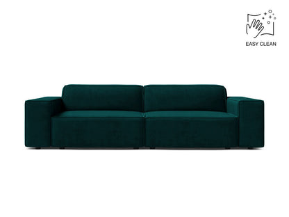 Sofa Samt Beige Jodie — Deep Petrol