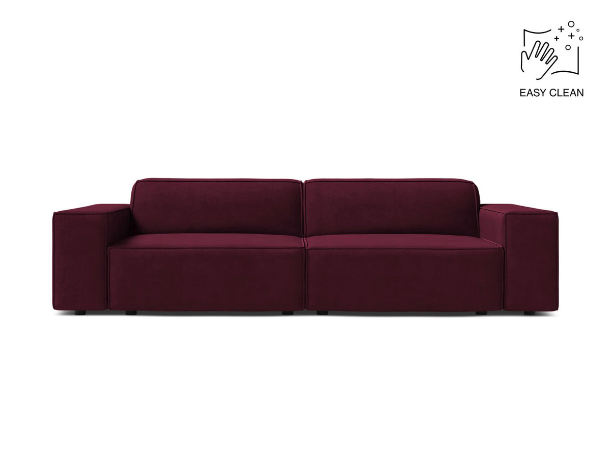 Jodie Modular Sofa, 3 Seats, 204x99 cm — Burgundy