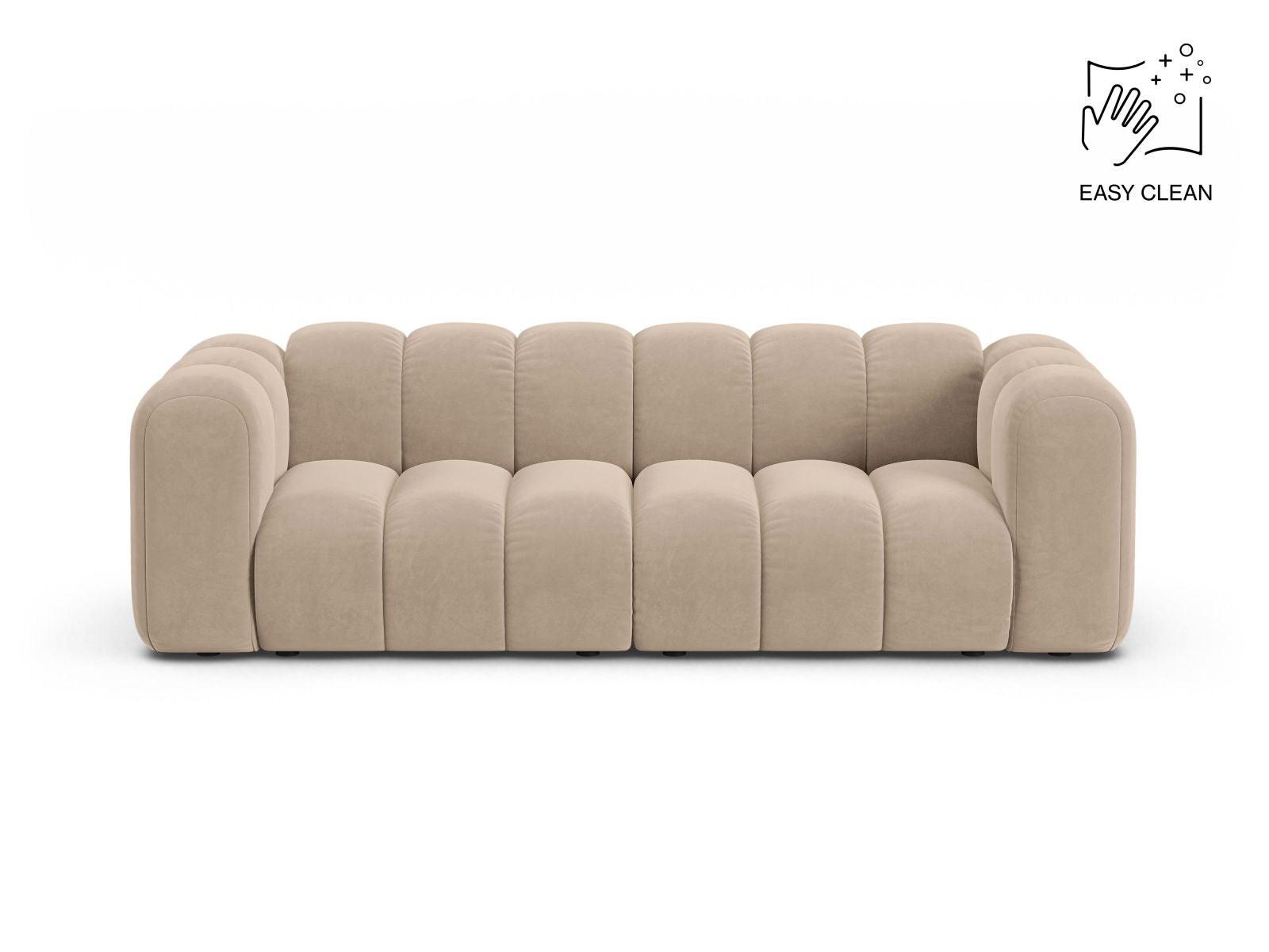 Sofa Samt Beige Lupine — Beige