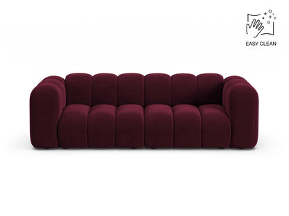 Sofa Samt Beige Lupine — Burgundy