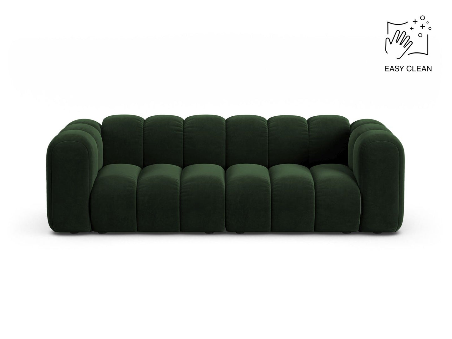 Sofa Samt Beige Lupine — Bottle Green