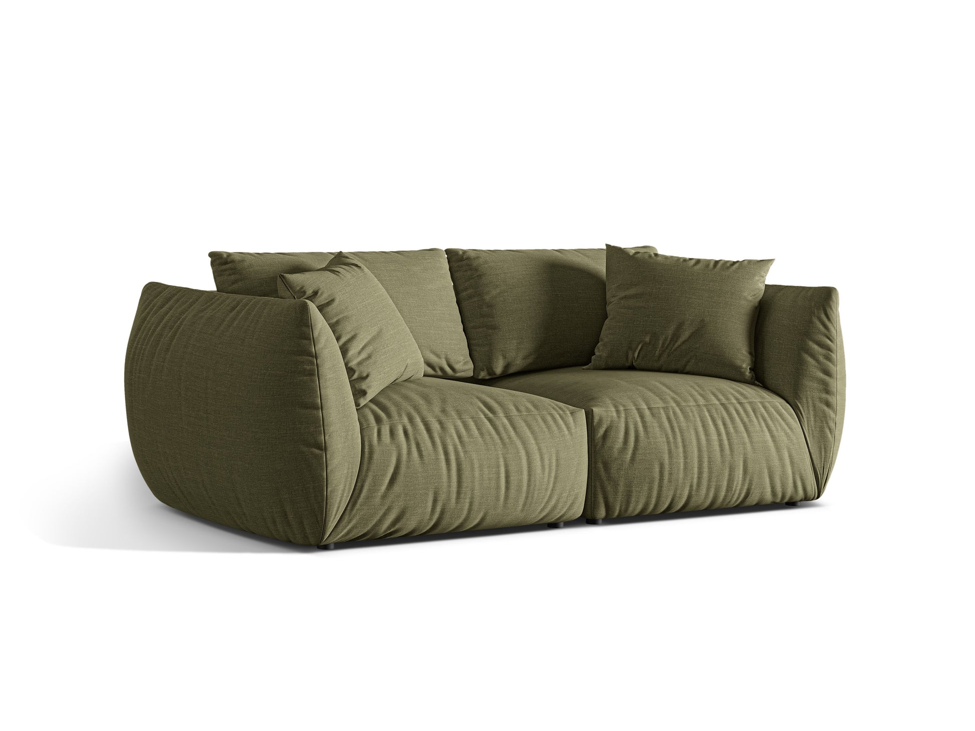 Sofa Strukturstoff Light Green Chris — Detailansicht
