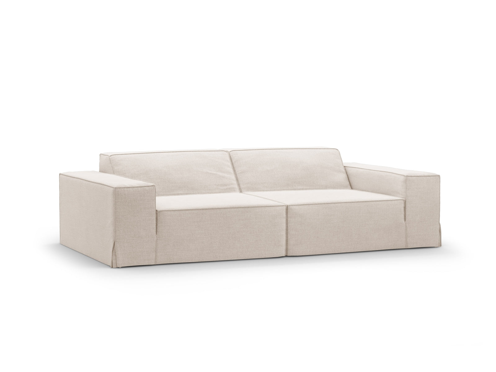 Sofa Strukturstoff Beige Jodie — Detailansicht