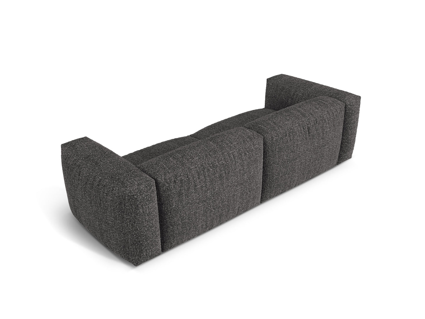 Sofa Bouclé Anthrazit Martina — Maße und Details