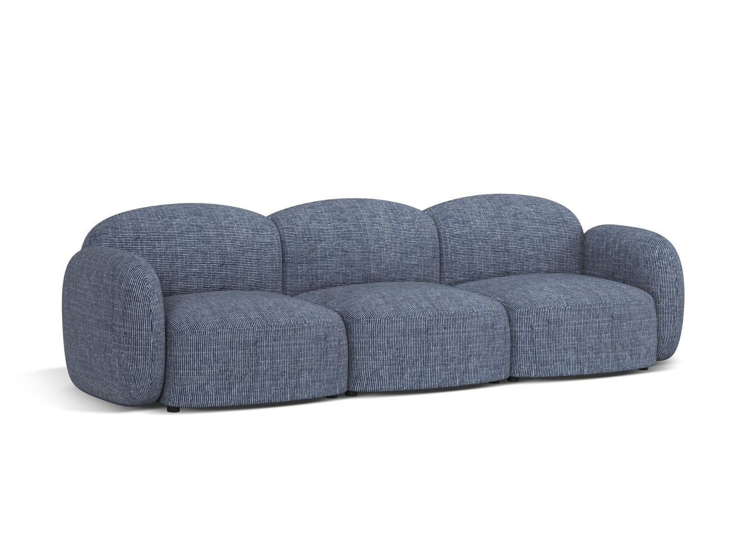 Sofa Strukturstoff Blue Melange Blair — Wohnbeispiel