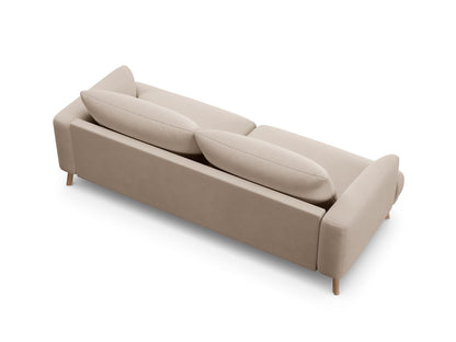 Sofa Samt Beige Naomi — Detailansicht
