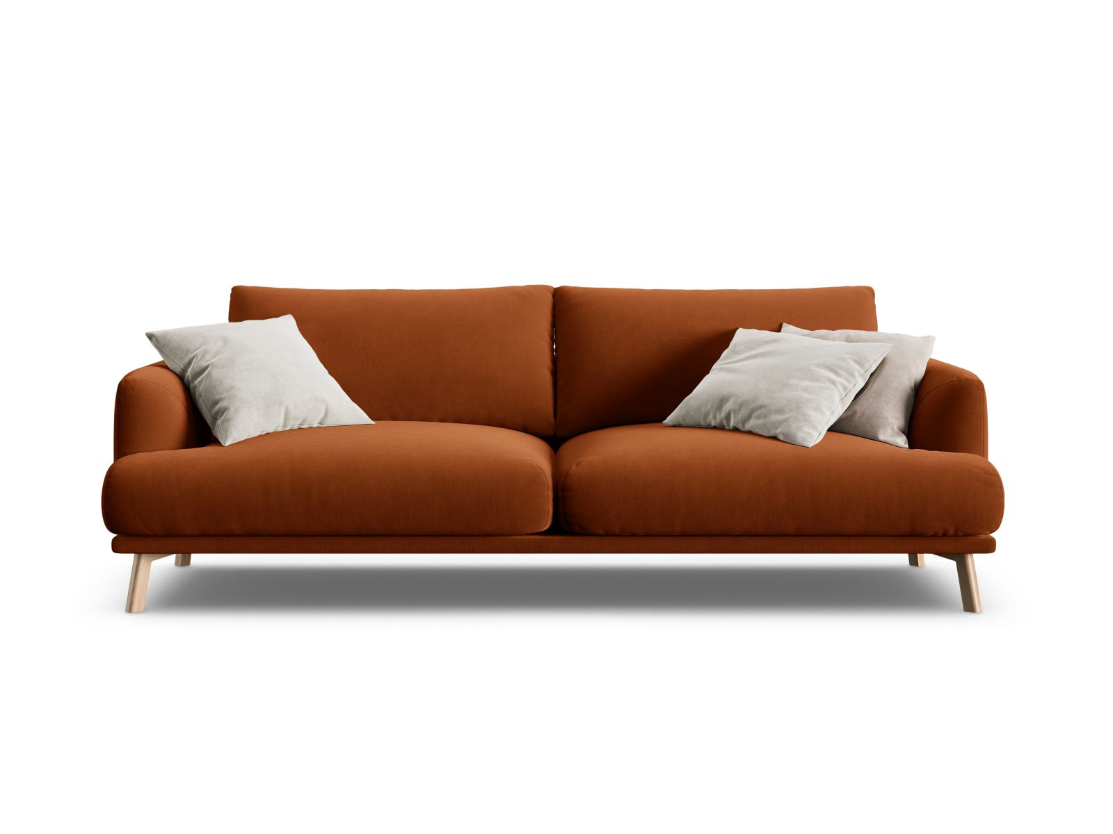 Naomi Sofa, 3 Seats, 200x95 cm — Terracotta