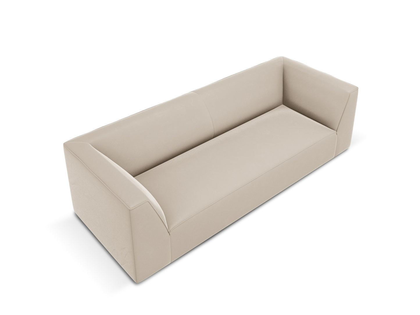 Sofa Samt Beige Ruby — Detailansicht