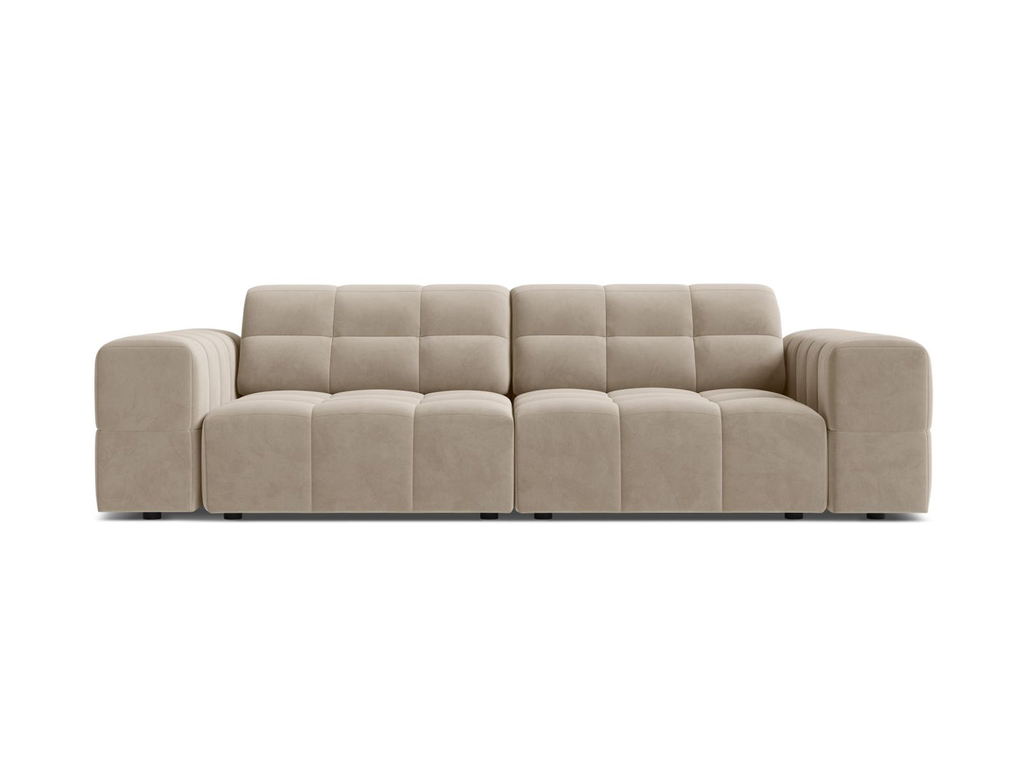 Sofa Samt Schwarz Jennifer — Dark Beige