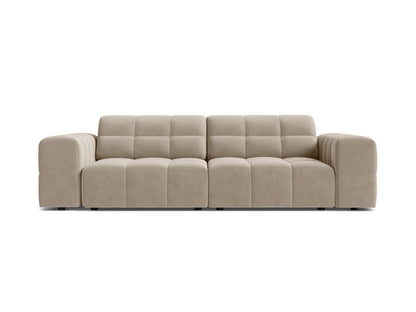 Sofa Samt Schwarz Jennifer — Dark Beige