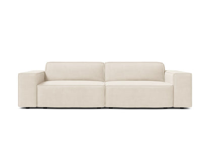 Sofa Samt Schwarz Jodie — Light Beige