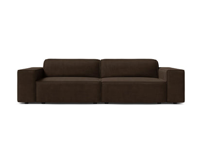 Sofa Samt Schwarz Jodie — Dark Brown