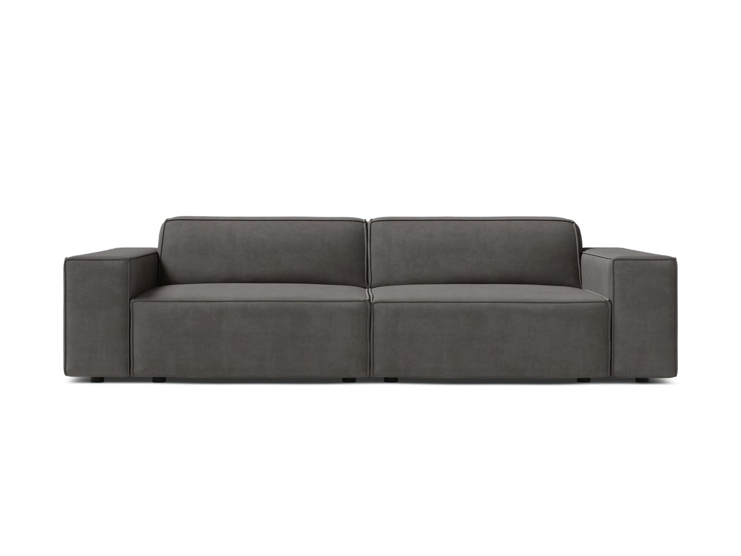 Sofa Samt Schwarz Jodie — Light Grey