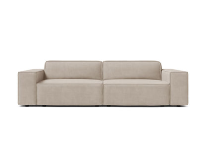 Sofa Samt Schwarz Jodie — Dark Beige