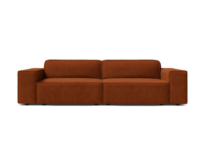 Sofa Samt Schwarz Jodie — Terracotta